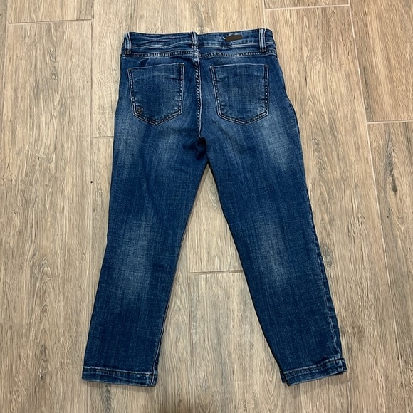Kut from the Kloth Jeans Lauren Blue Ankle Cropped Straight Crop Stretchy Slim - Picture 11 of 11